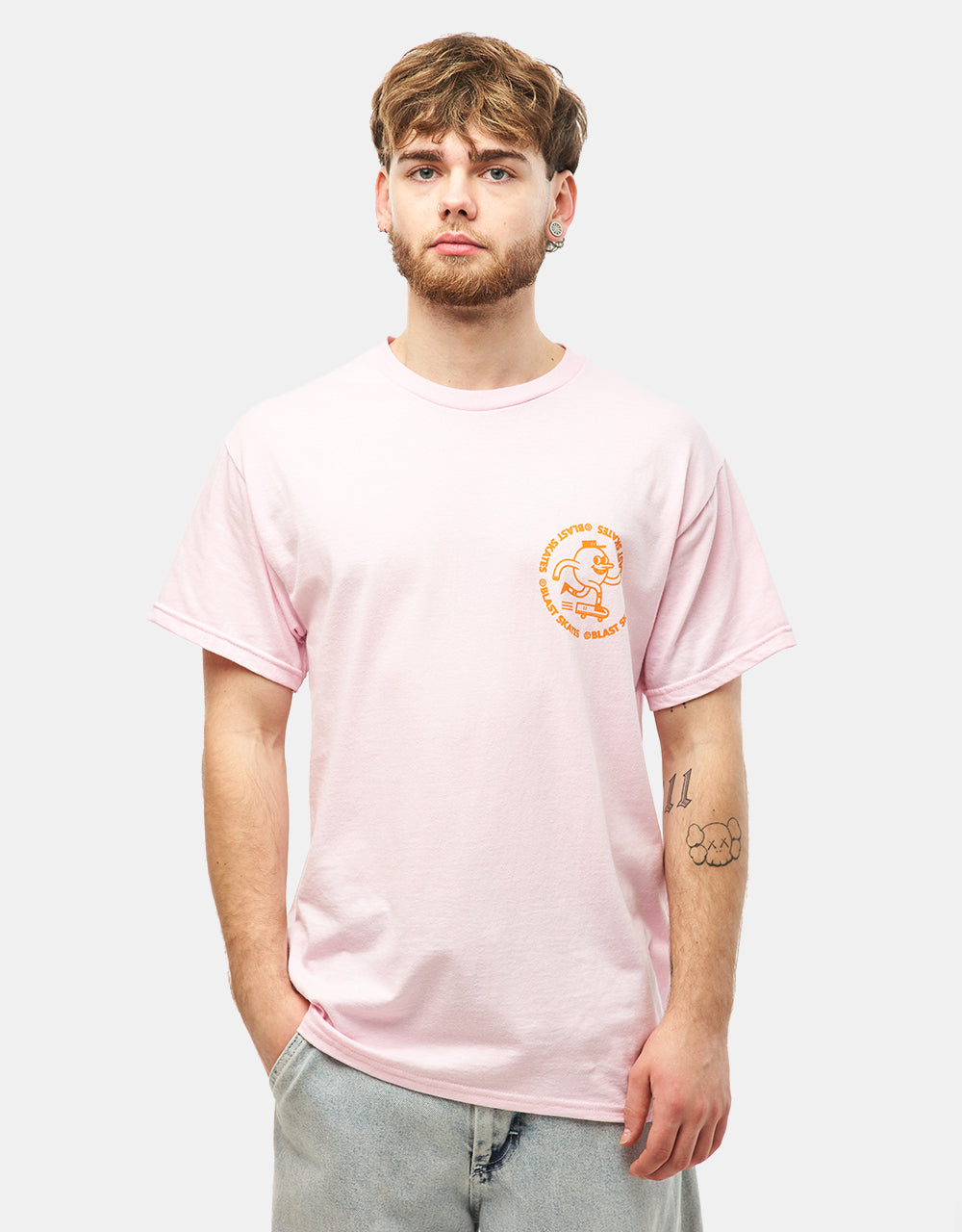 Blast Orange Round Logo T-Shirt - Soft Pink