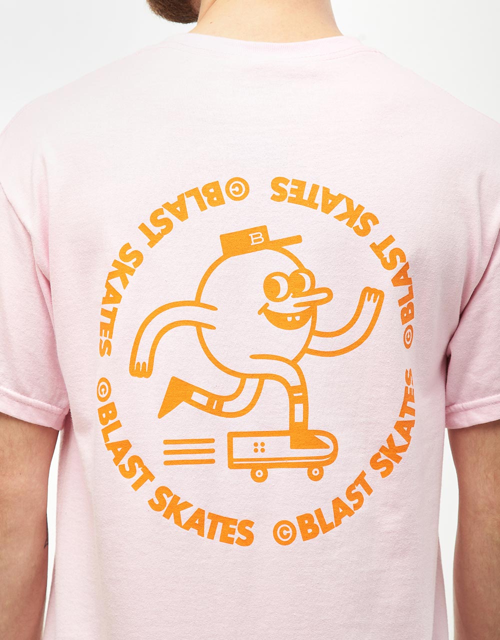 Blast Orange Round Logo T-Shirt - Soft Pink