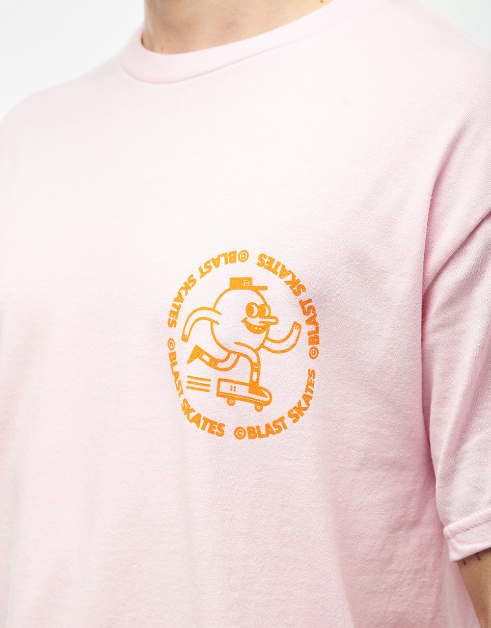 Blast Orange Round Logo T-Shirt - Soft Pink