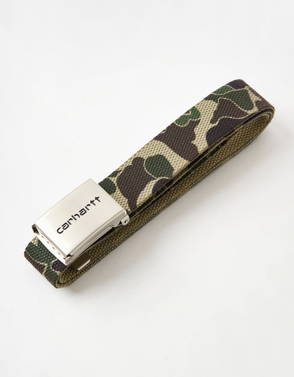 Carhartt WIP Chrome Clip Web Belt - Camo Duck-Green