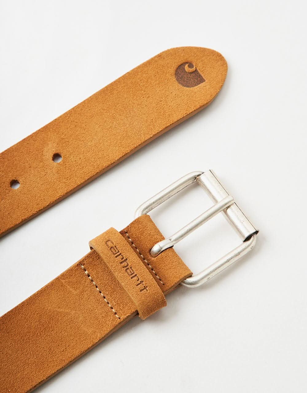 Carhartt WIP Cow Leather Suede Belt - Hamilton Brown