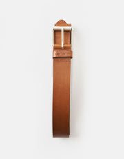 Carhartt WIP Script Leather Belt - Cognac/Sliver