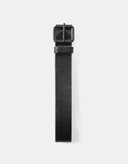 Carhartt WIP Script Leather Belt - Black/Black