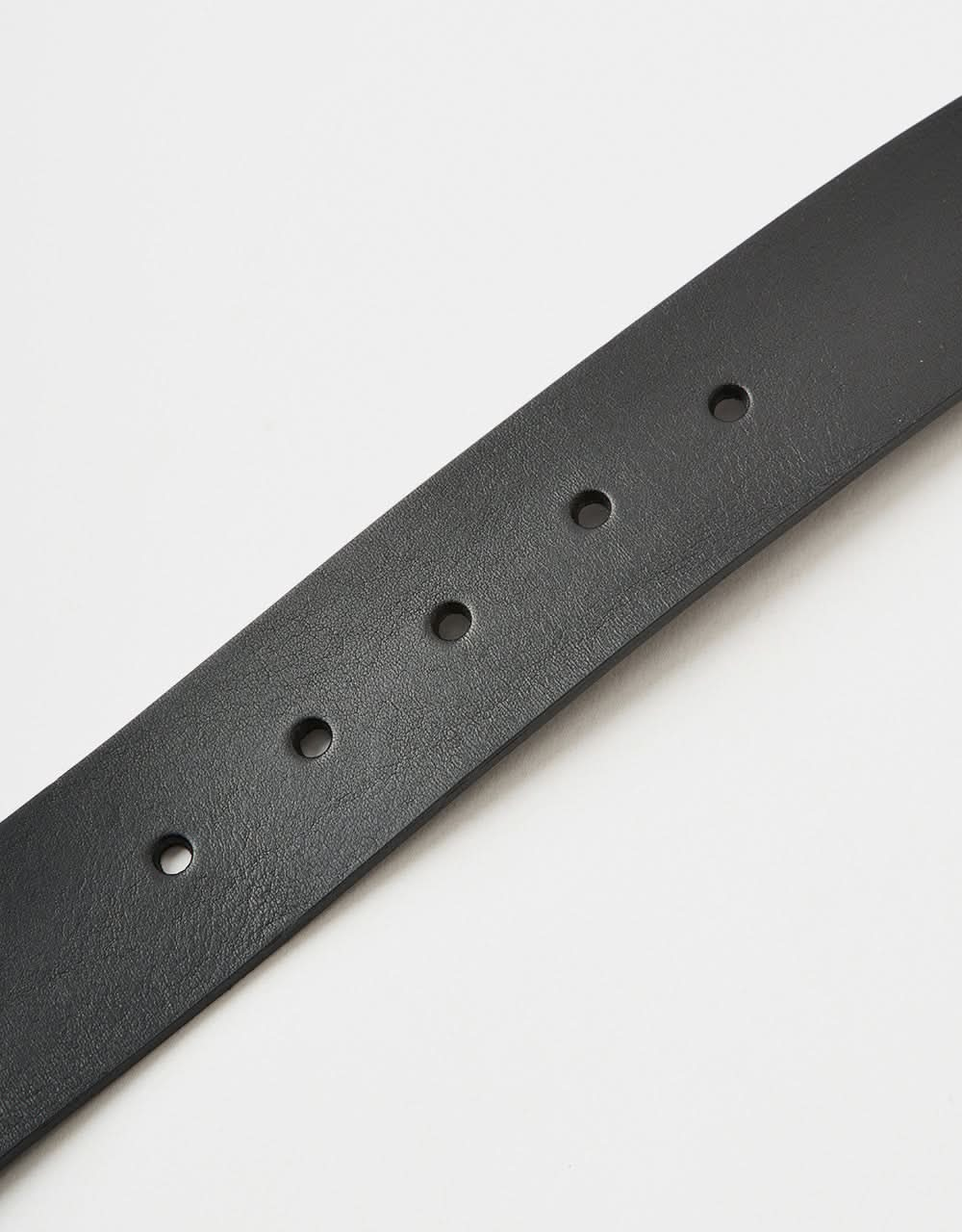 Carhartt WIP Script Leather Belt - Black/Black