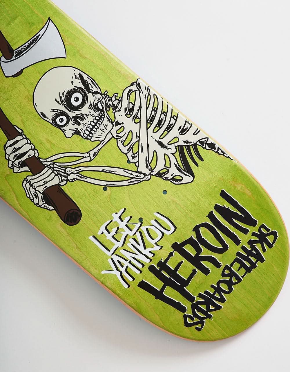 Heroin Yankou Axe Skeletons Skateboard Deck - 8.25"