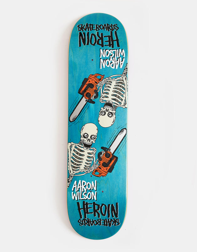 Heroin Aaron Chainsaw Skeletons Skateboard Deck - 8.5"