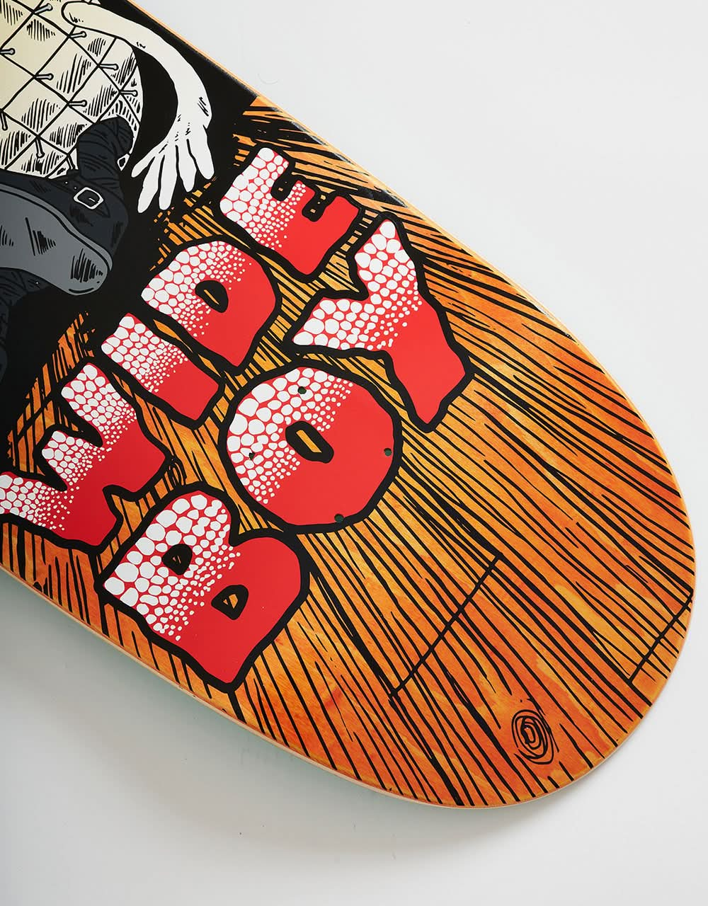 Heroin Shellraiser III Shell on Girth Wide Boy Skateboard Deck - 10.75"