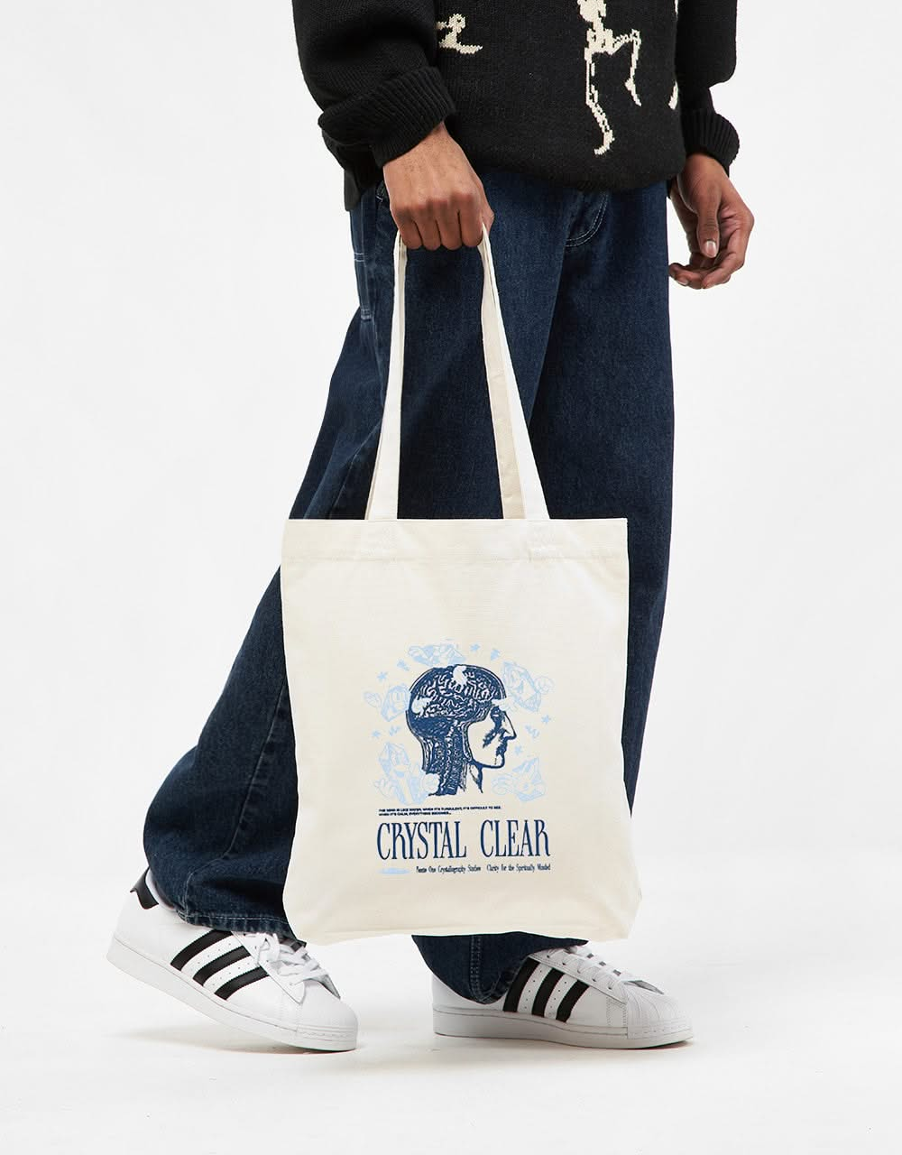 Route One Recycled Crystal Clear Tote Bag - Natural