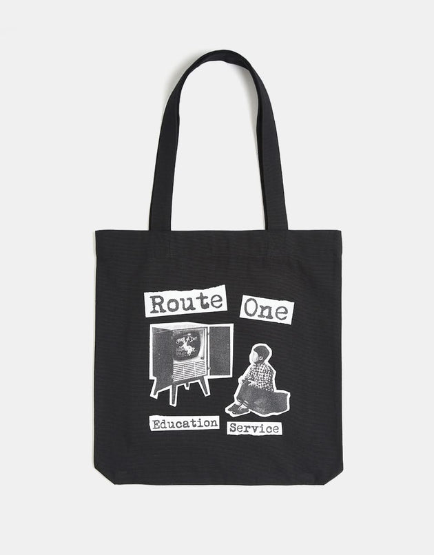 Route One Recycled Education Service Tote Bag - Black