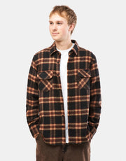 Route One Rydal Flannel Shirt - Black/Orange