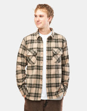 Route One Rydal Flannel Shirt - Natural/Green