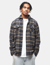 Route One Shiel Flannel Shirt - Navy/Natural