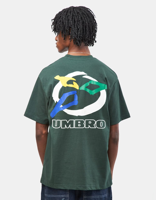 Butter Goods x Umbro Ball T-Shirt - Dark Forest