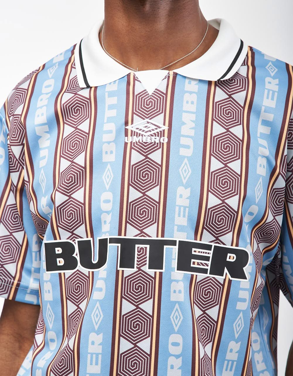 Butter Goods x Umbro Vert Jersey - Sky/Brown