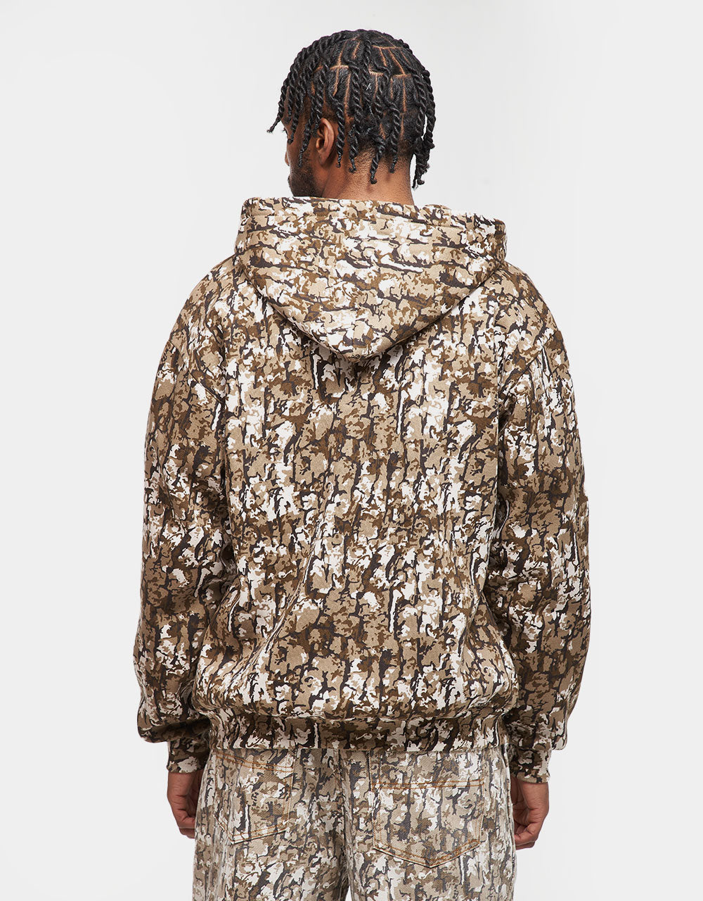 Butter Goods Frenzy Zip-Thru Hoodie - Tan Camo