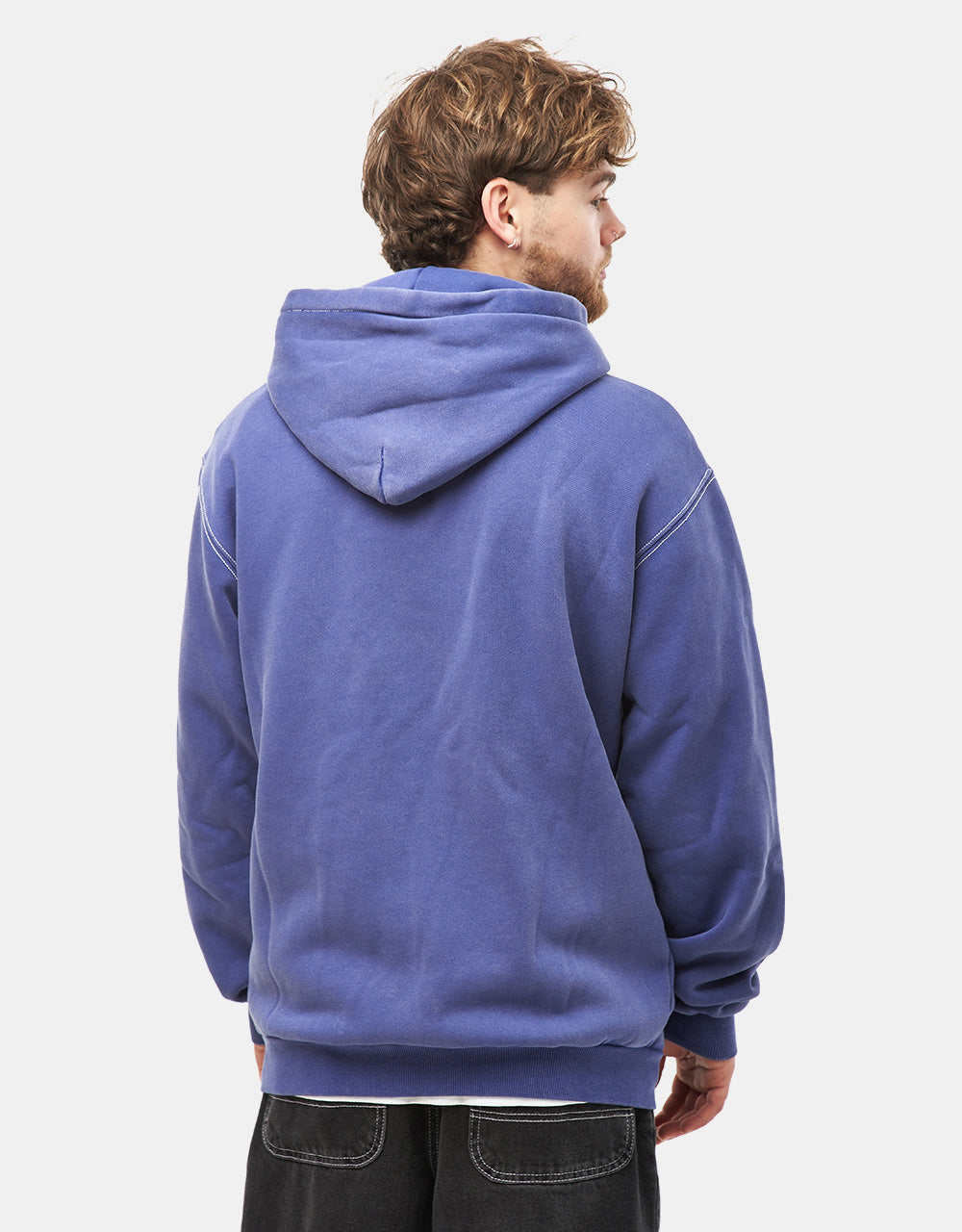 Butter Goods Mineral Wash Zip-Thru Hoodie - Prussian