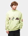 HUF x Tyler Bledsoe Quarter Zip Fleece - Pistachio