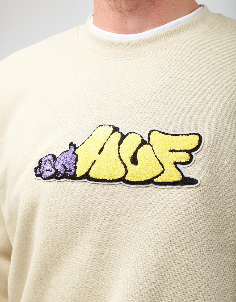 HUF Dog Sense Crewneck - Stone