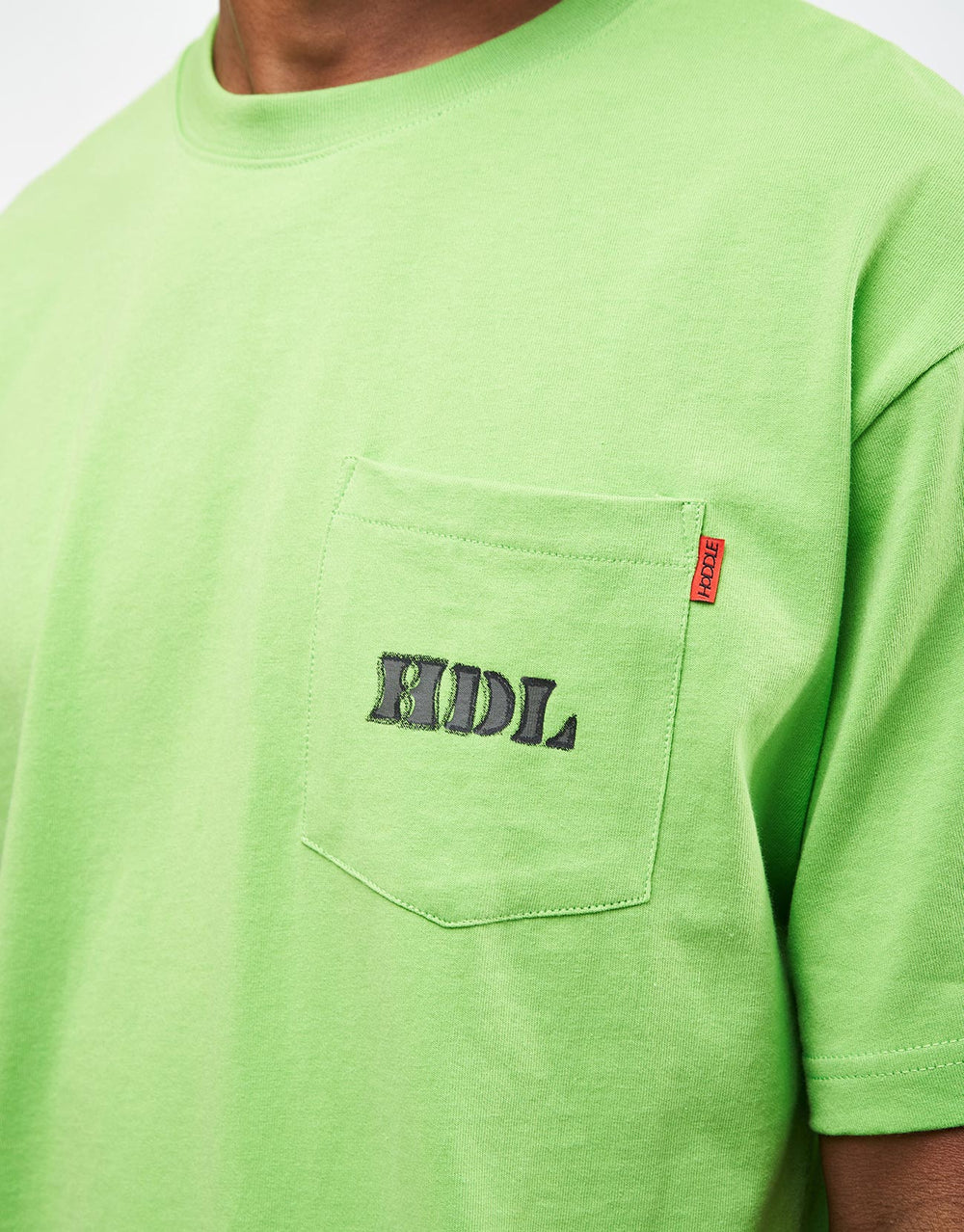 Hoddle Thunderdome Pocket T-Shirt - Lime Green