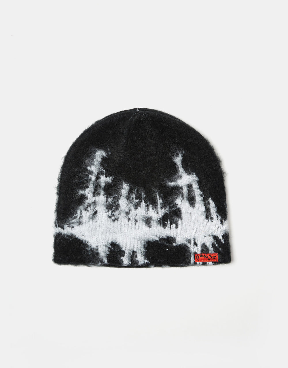 Hoddle Mohair Fracture Beanie - Black/White