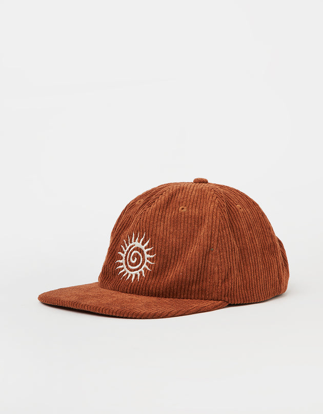 Route One Sundaze Unstructured Cord 6 Panel Cap - Caramel