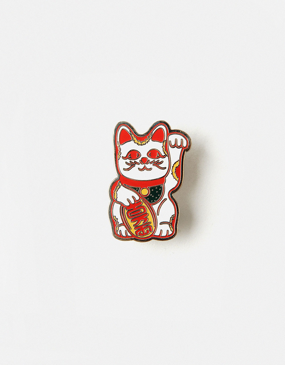 Route One Lucky Cat Pin - Nickel