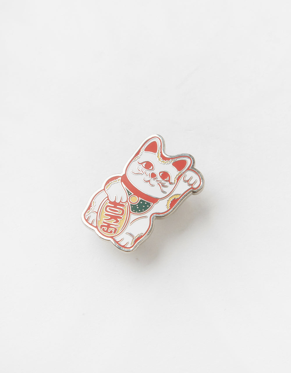 Route One Lucky Cat Pin - Nickel