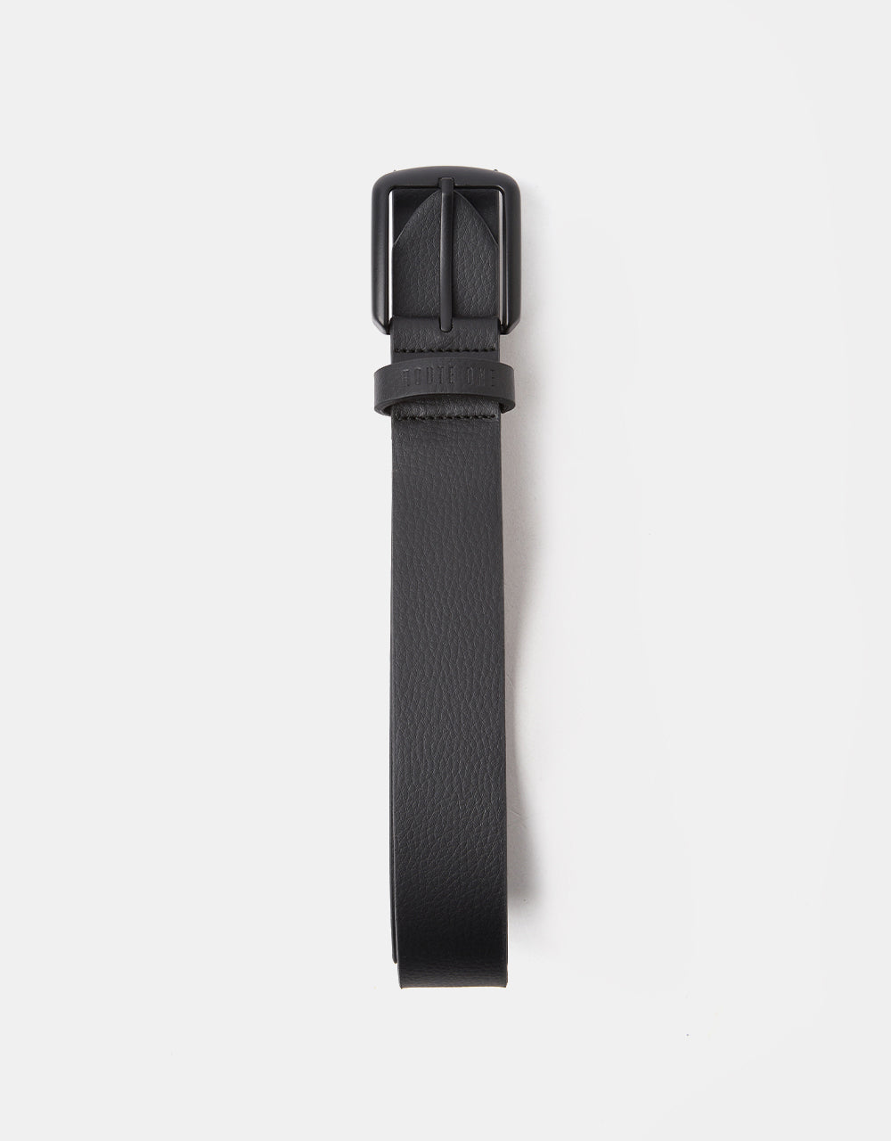 Route One Vegan Leather Belt - Black/Black