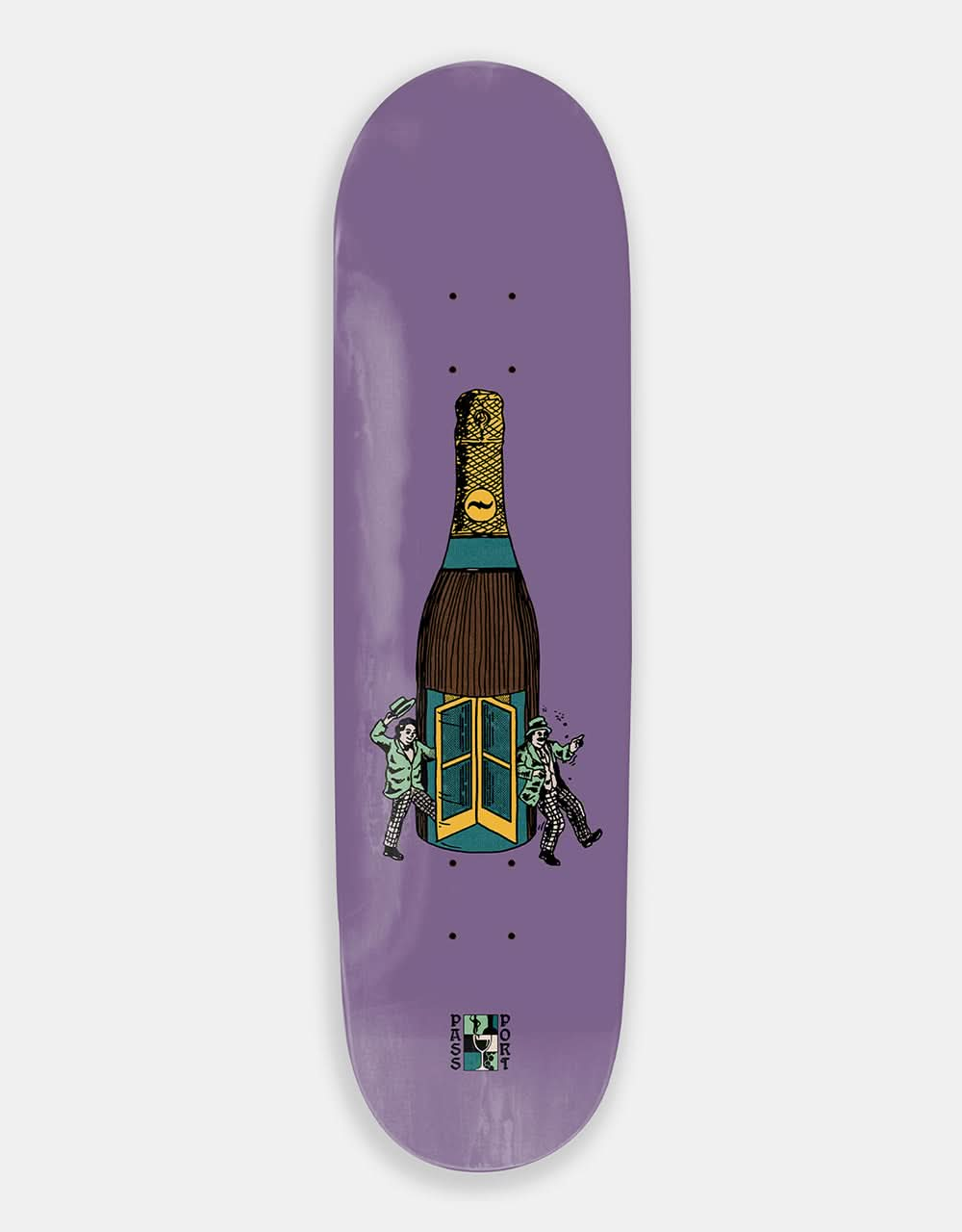 Pass Port Always Open Wine Em' & Dine Em' Series Skateboard Deck - 8"