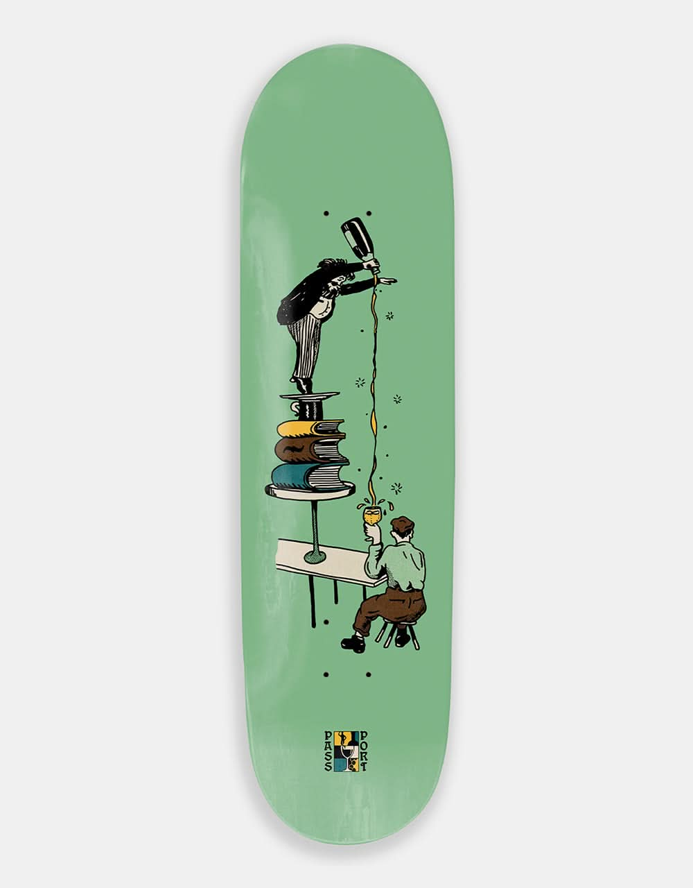 Pass Port Sparkling Pour Wine Em' & Dine Em' Series Skateboard Deck - 8.5"