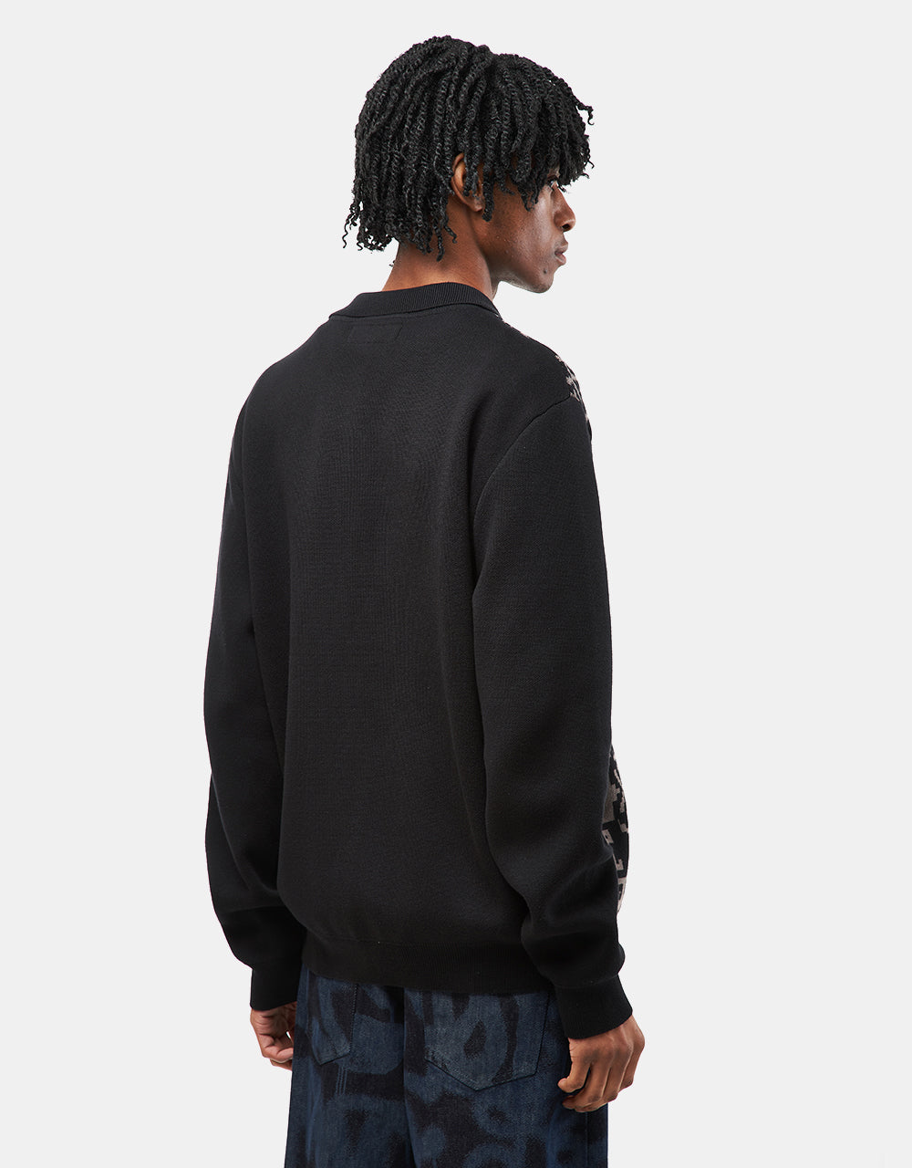 GX1000 Jacquard Knit Zip Up - Black