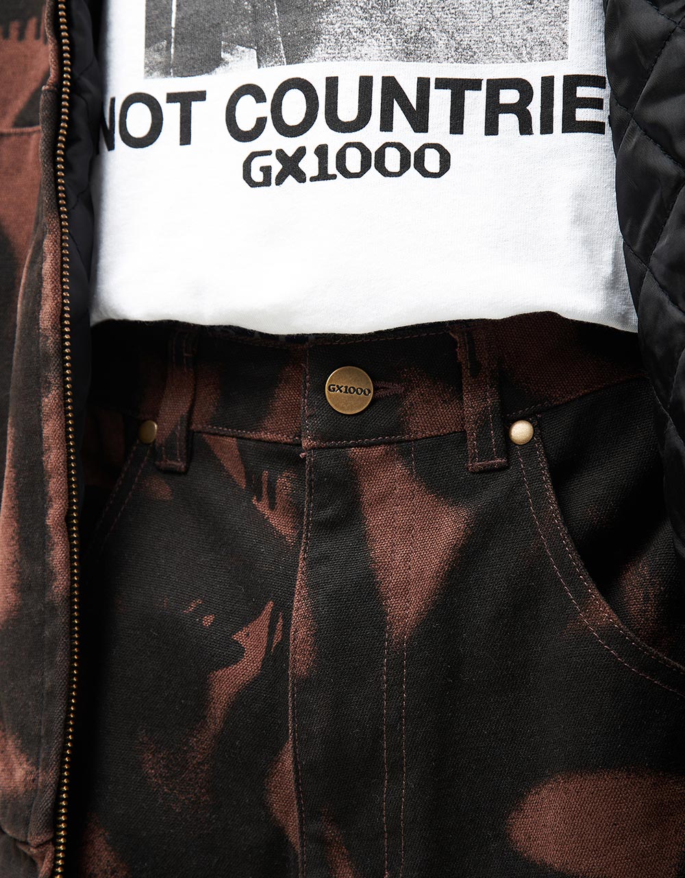 GX1000 Baggy Denim Pant - Sprayed Brown