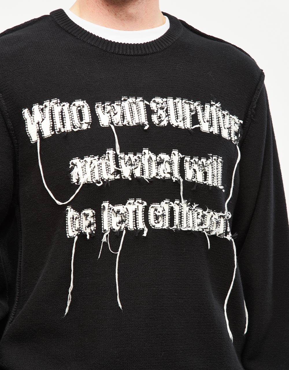 HUF x Texas Chainsaw Massacre Survive Cable Knit Sweater - Black