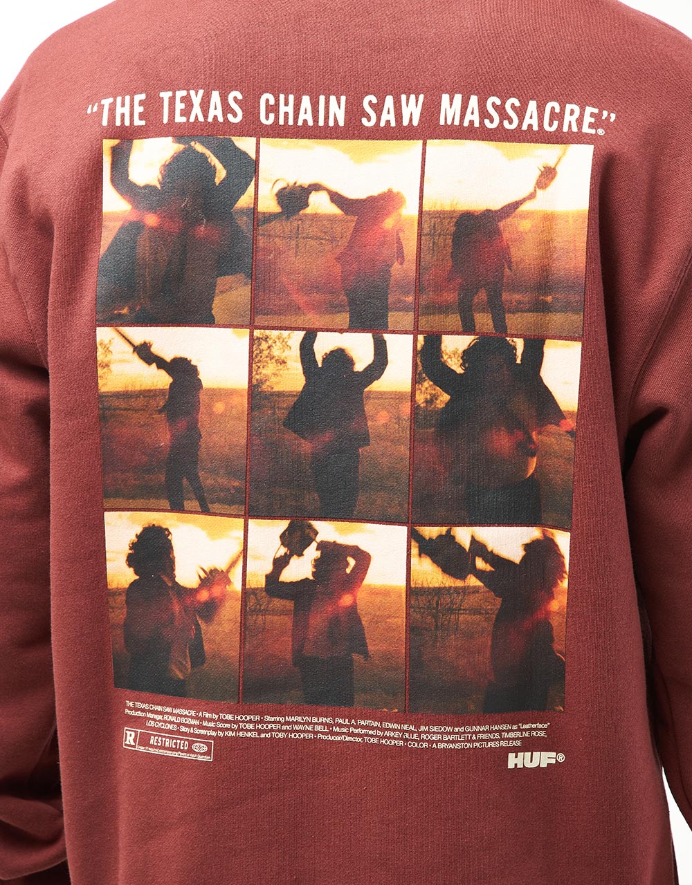 HUF x Texas Chainsaw Massacre Unparalleled Terror Crewneck - Chocolate