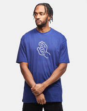 Santa Cruz Contour Hand T-Shirt - Deep Cobalt