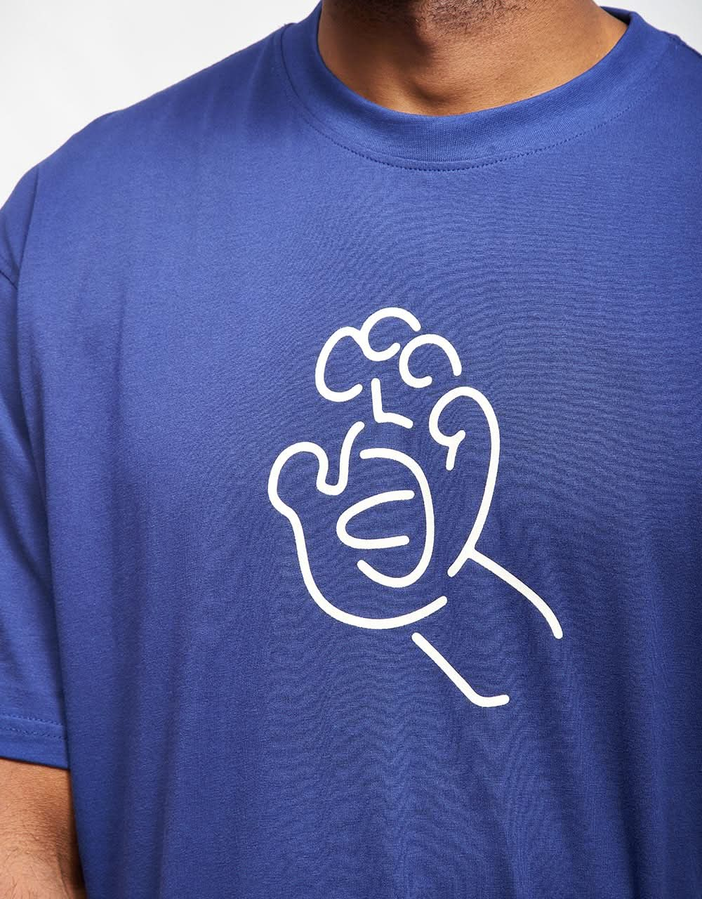 Santa Cruz Contour Hand T-Shirt - Deep Cobalt