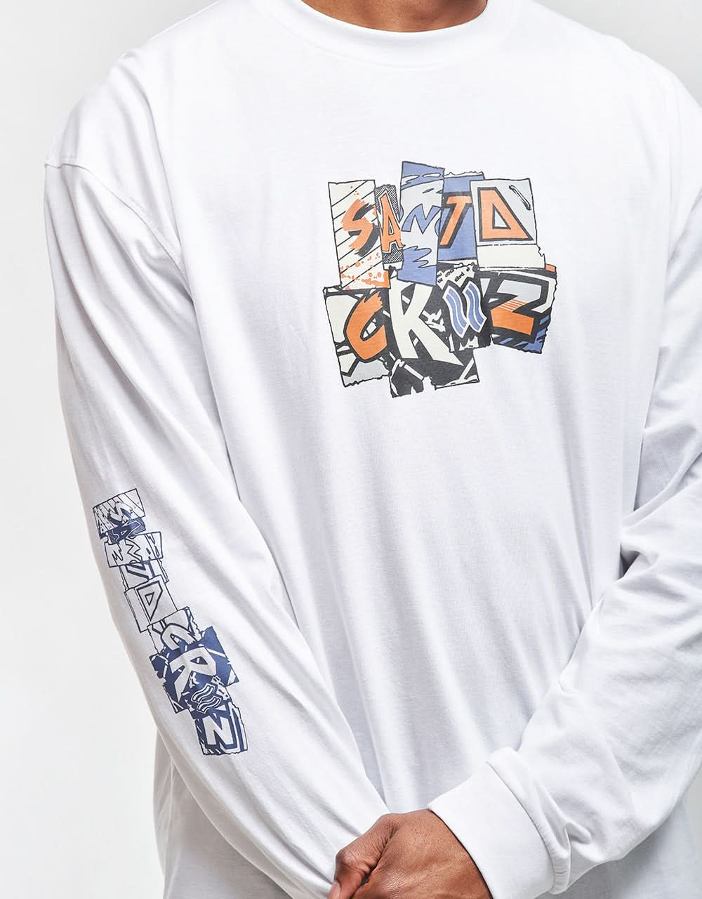 Santa Cruz Kickback Front L/S T-Shirt - White