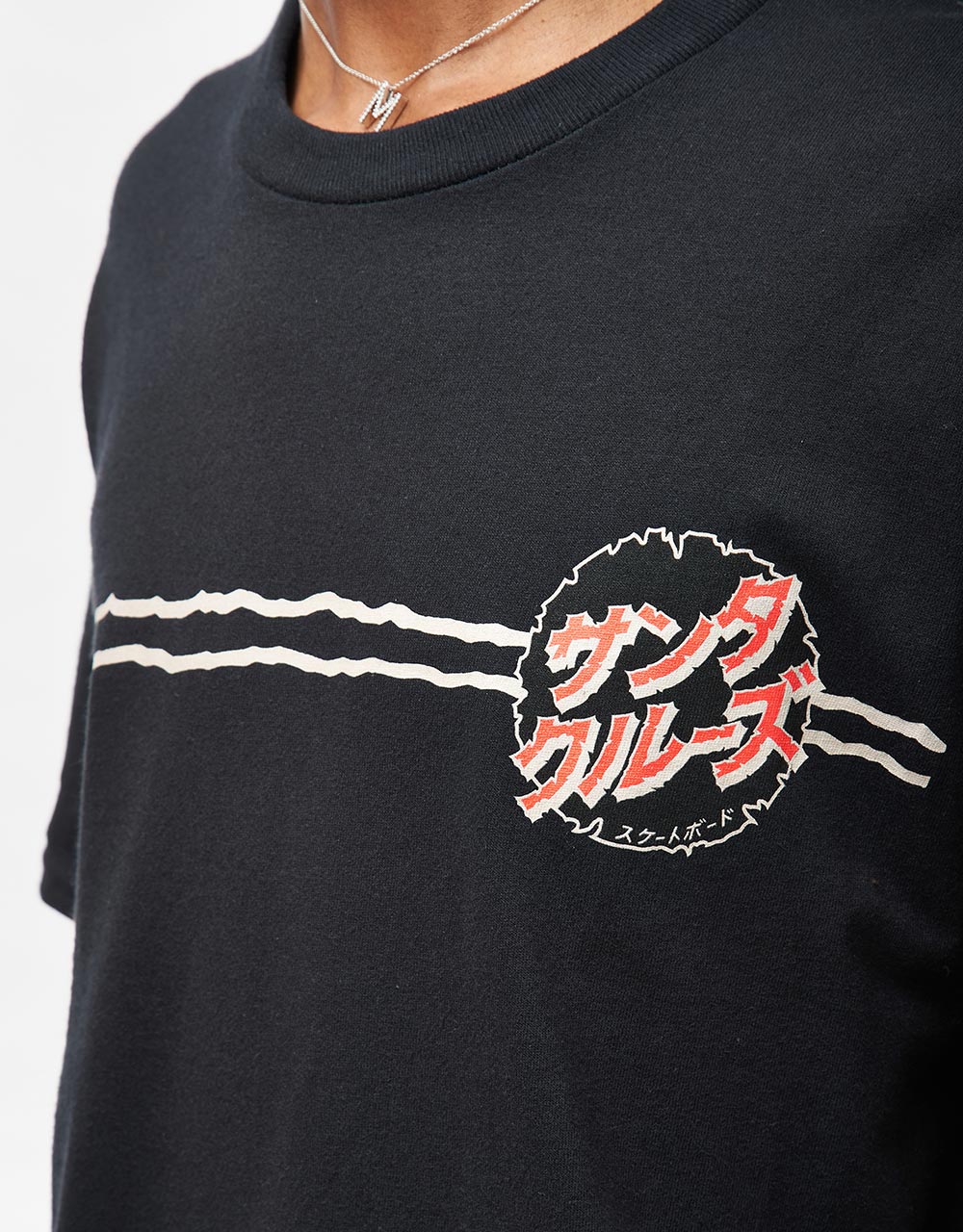 Santa Cruz x Godzilla Destroyer Stripes Heavyweight T-Shirt - Black