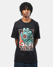 Santa Cruz x Godzilla Hand Front Heavyweight T-Shirt - Black