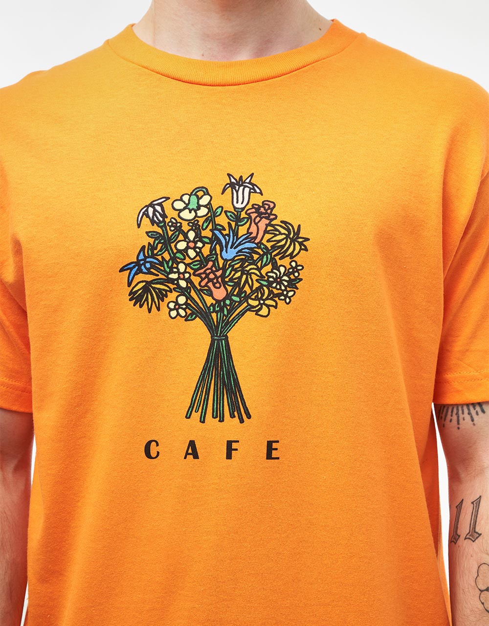 Skateboard Cafe Bouquet T-Shirt - Orange