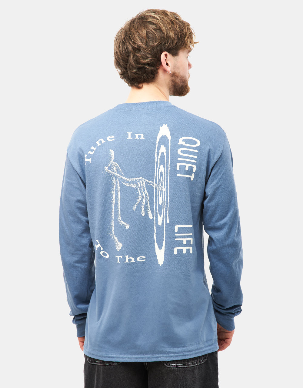 The Quiet Life x Hugo Bernier Tune In L/S T-Shirt - Slate