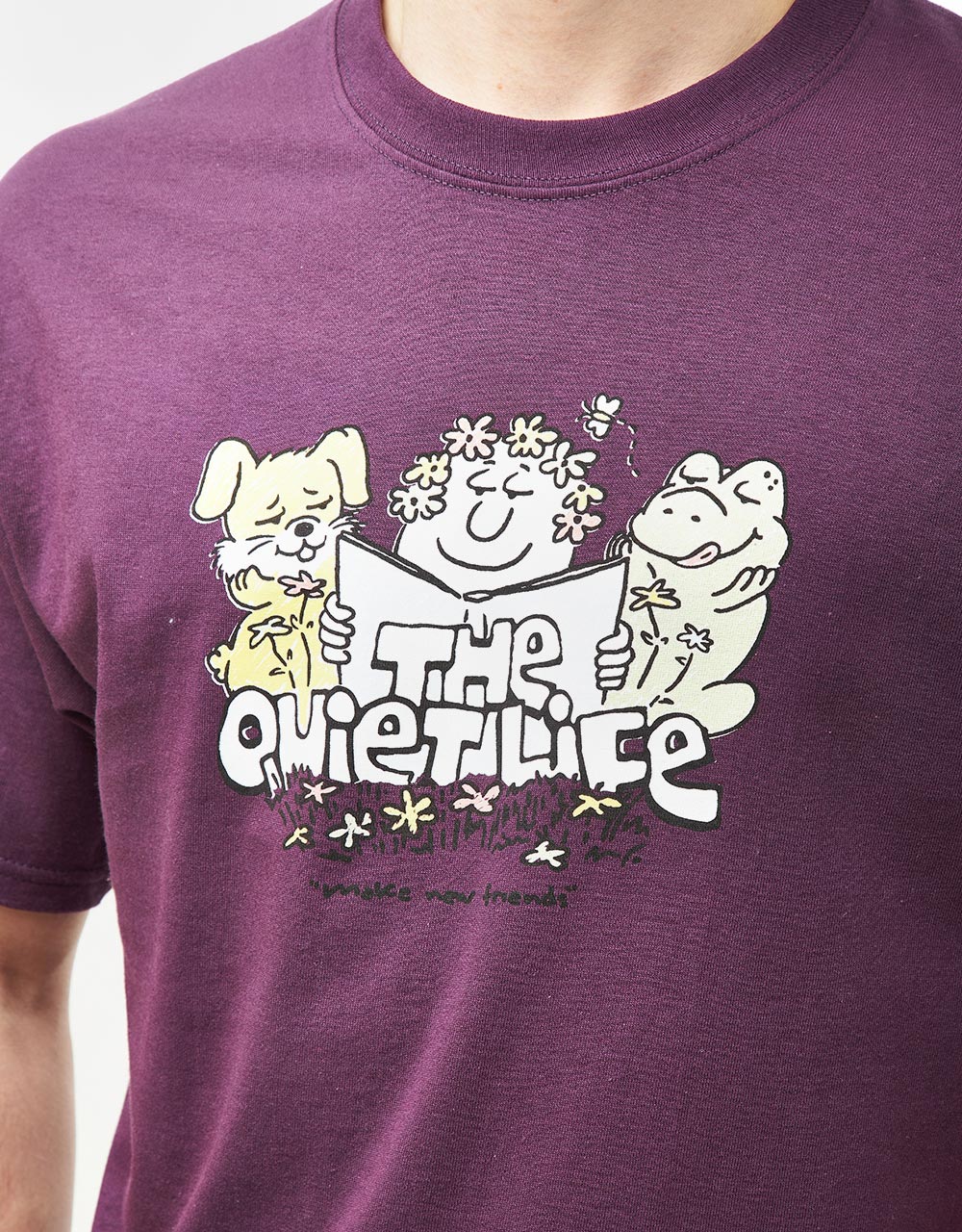 The Quiet Life Read Books T-Shirt - Eggplant