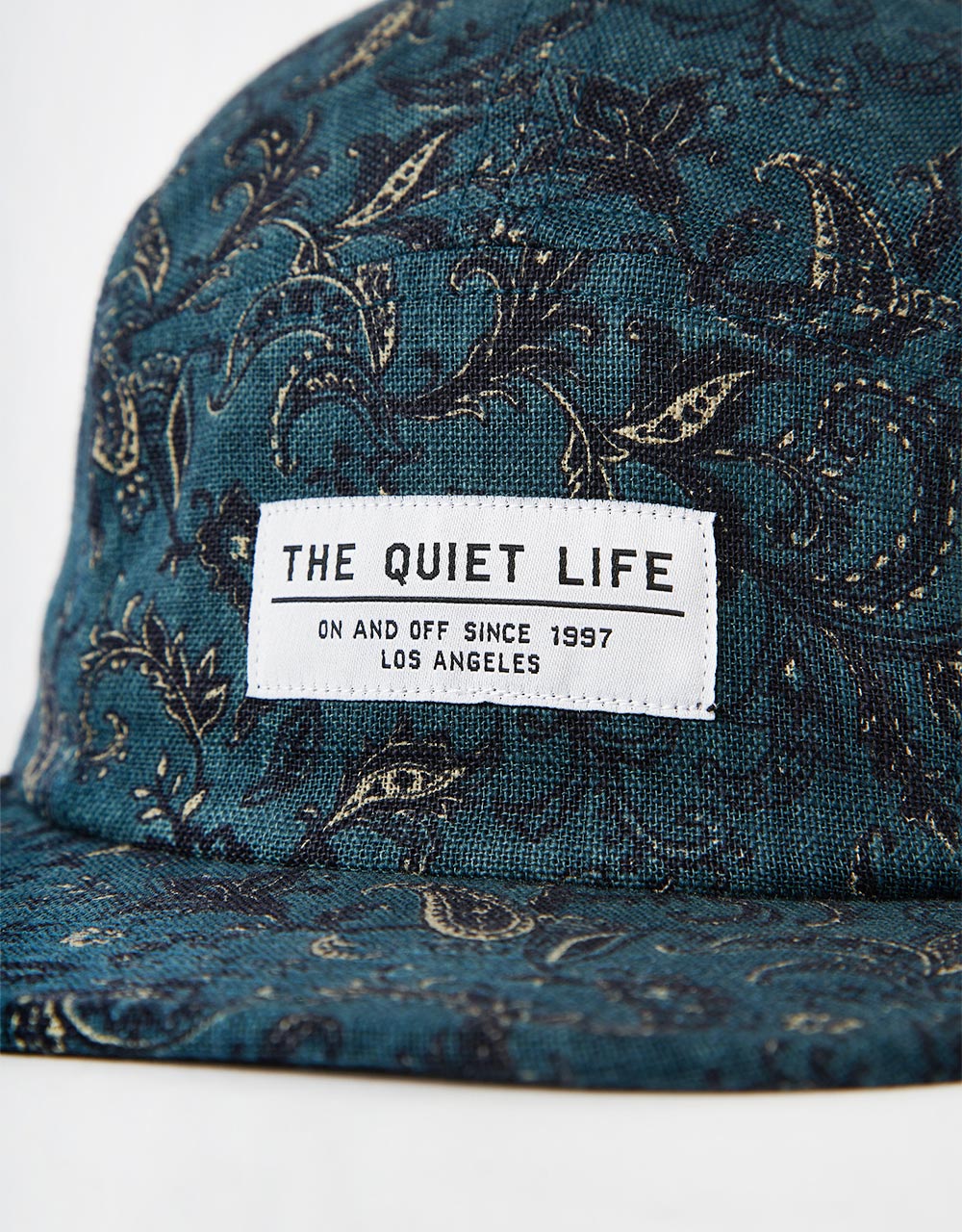 The Quiet Life Vintage Floral 5 Panel Cap - Black