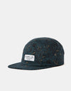 The Quiet Life Vintage Floral 5 Panel Cap - Black