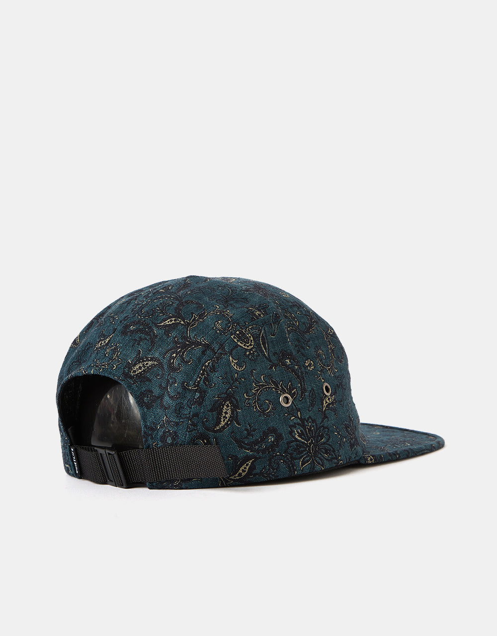 The Quiet Life Vintage Floral 5 Panel Cap - Black