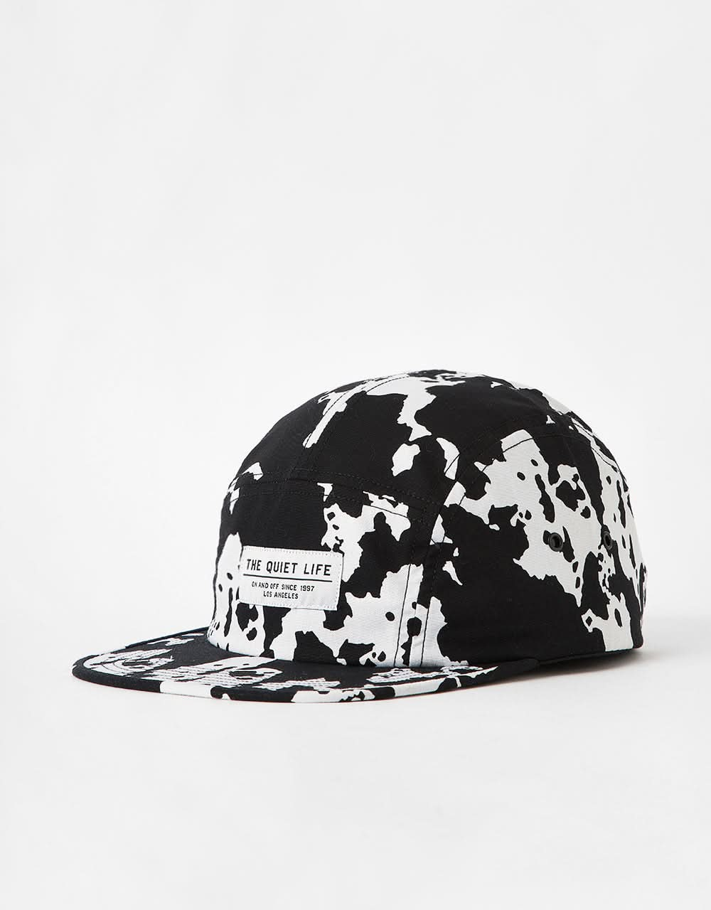 The Quiet Life Cow 5 Panel Cap - Black/White