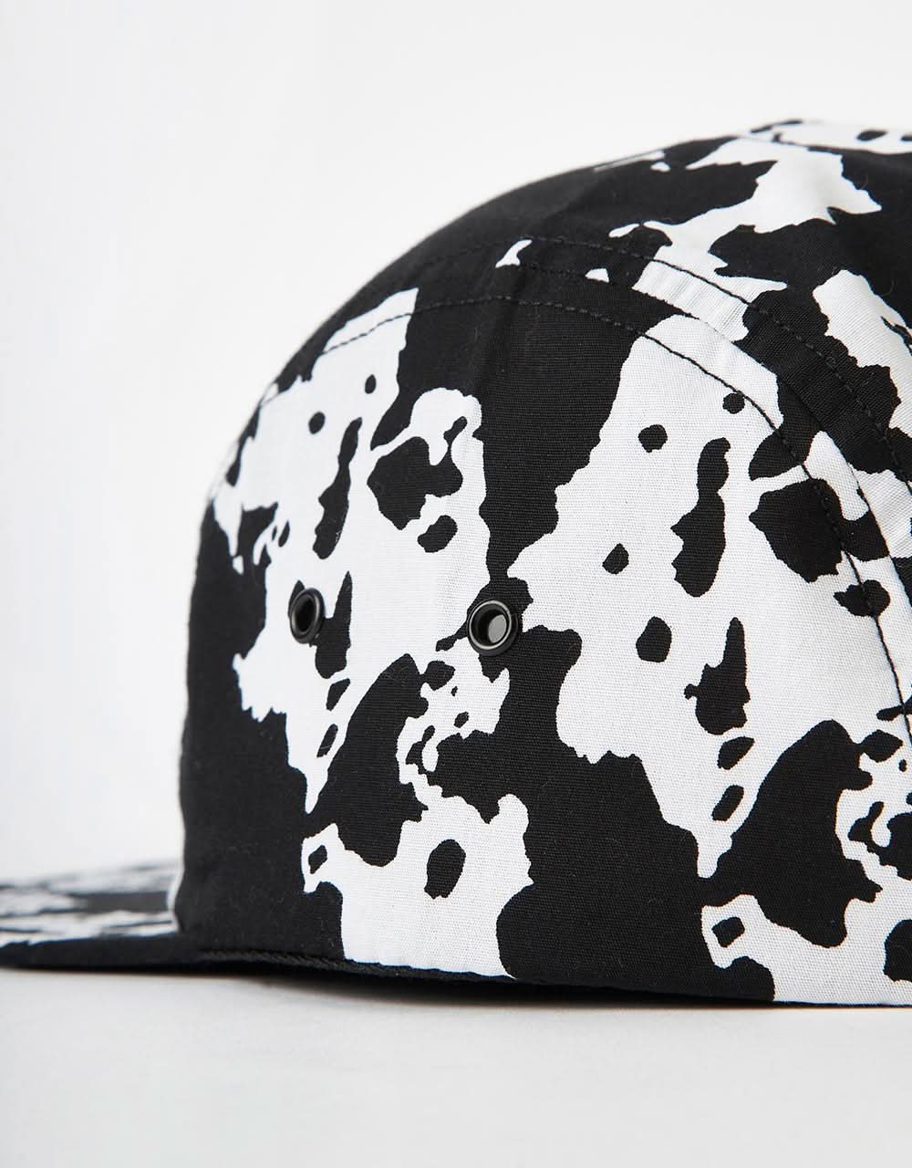 The Quiet Life Cow 5 Panel Cap - Black/White