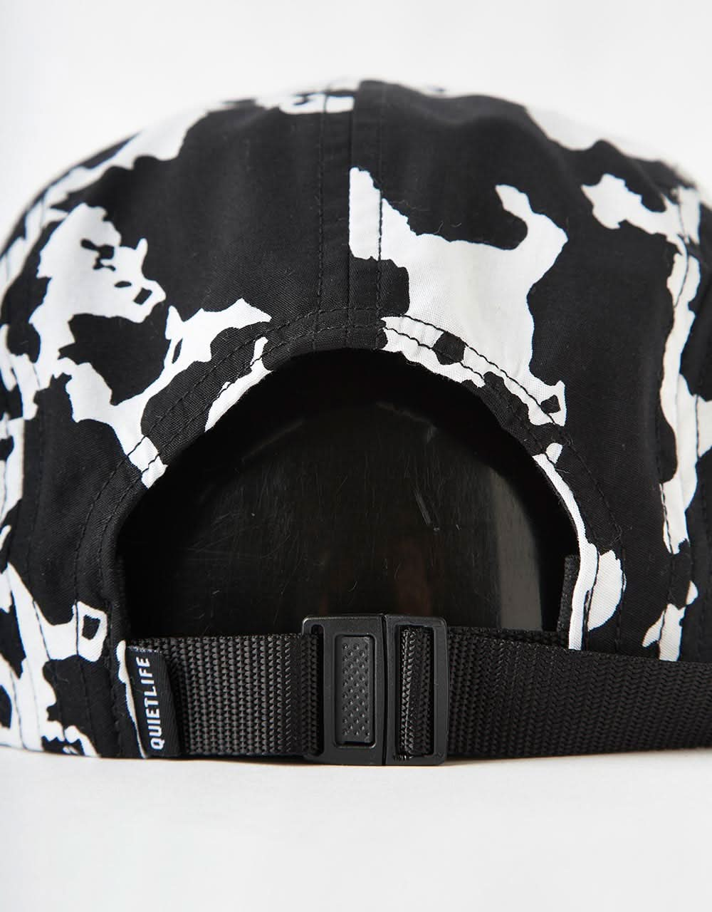 The Quiet Life Cow 5 Panel Cap - Black/White