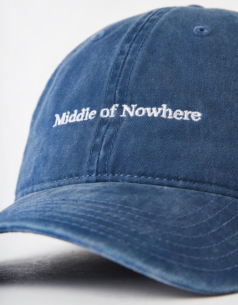 The Quiet Life Middle of Nowhere Desert Serif Dad Cap - Blue