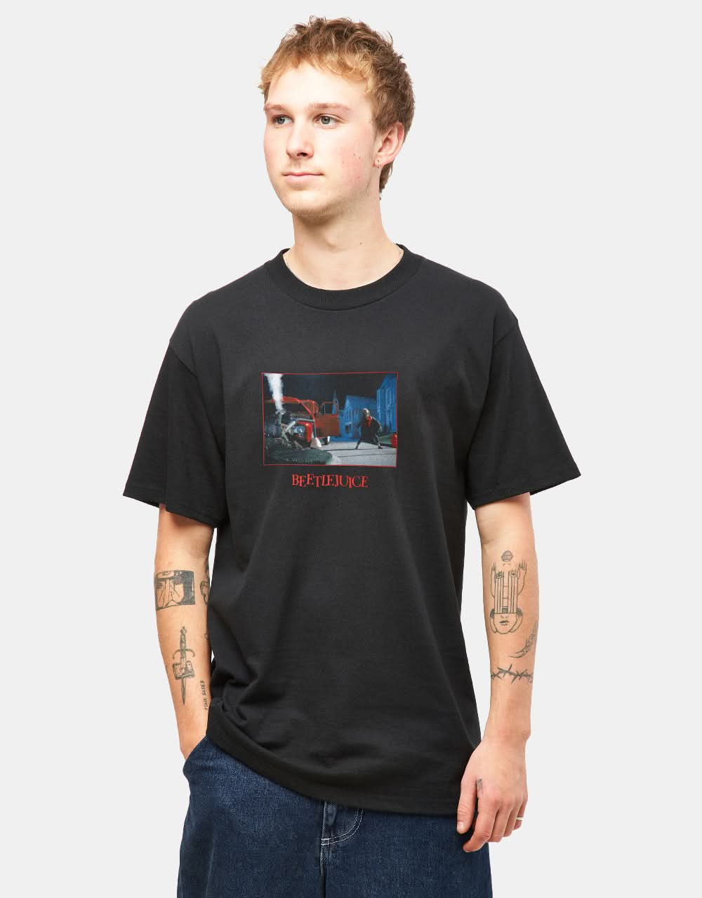 Welcome x Beetlejuice Tombstone T-Shirt - Black